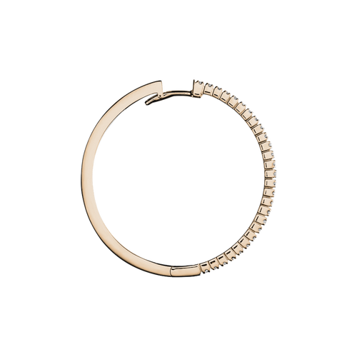 Diamond Hoop Earrings IV in Rose Gold - von vorne