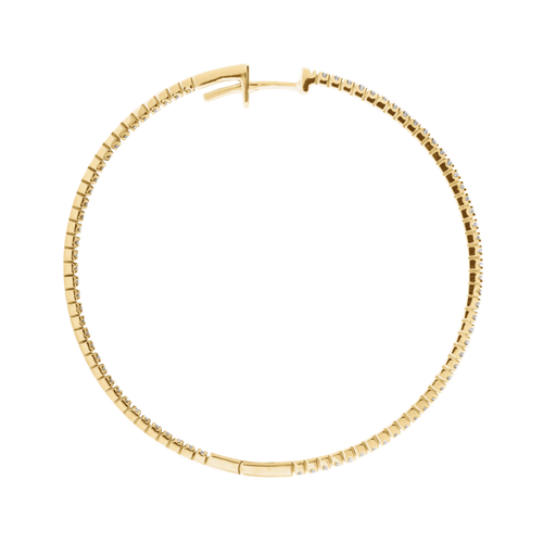 Diamant Creolen XI in Gelbgold - von vorne