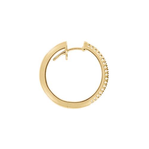 Diamant Creolen XII in Gelbgold - von vorne